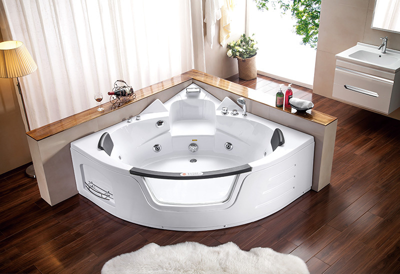 A050 157cm Badrum Jacuzzi Hörn Bubbelbadkar